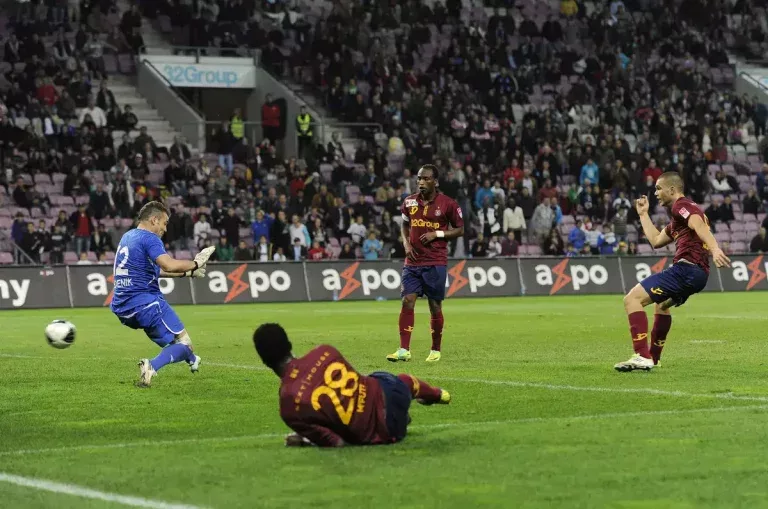 Action de jeu lors d'un match du Servette FC