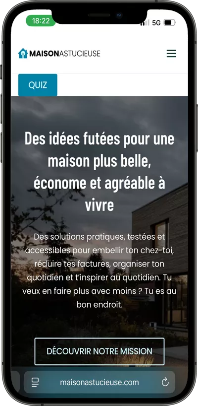 Maison Astucieuse — sur smartphone