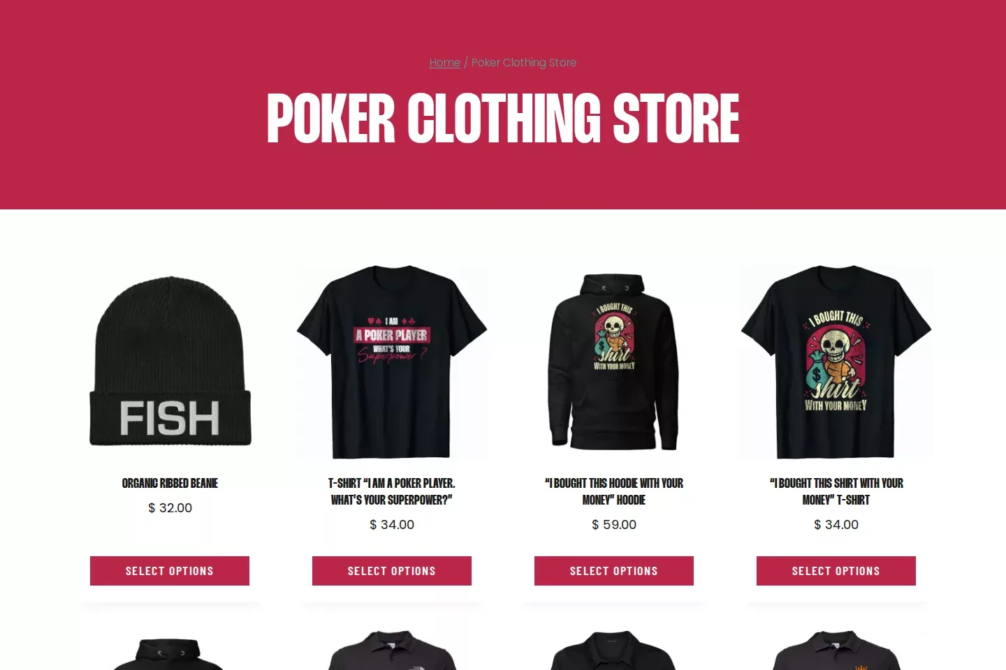 Page intérieure du site SmartPokerPro