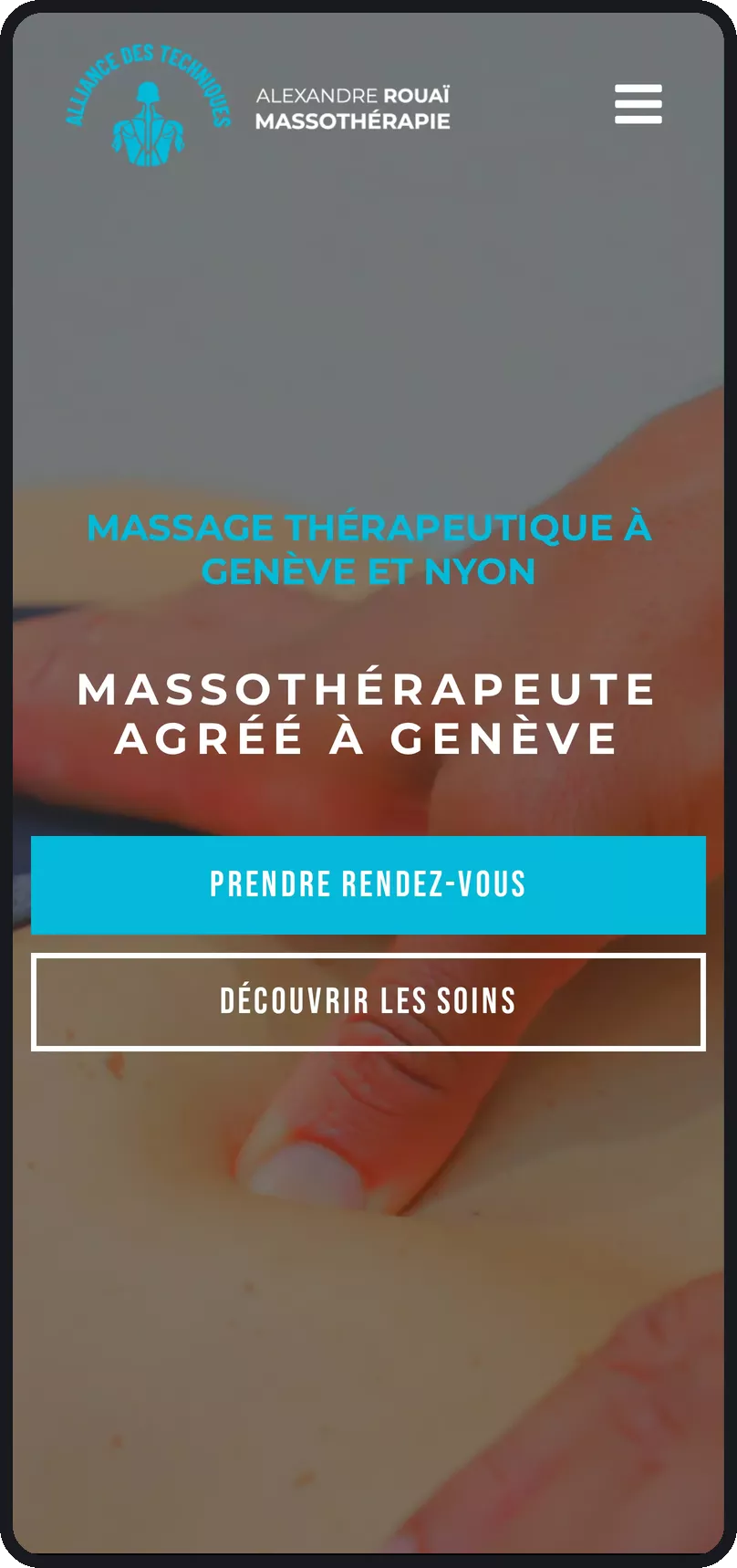 Accueil de massage-geneve-nyon.ch sur smartphone