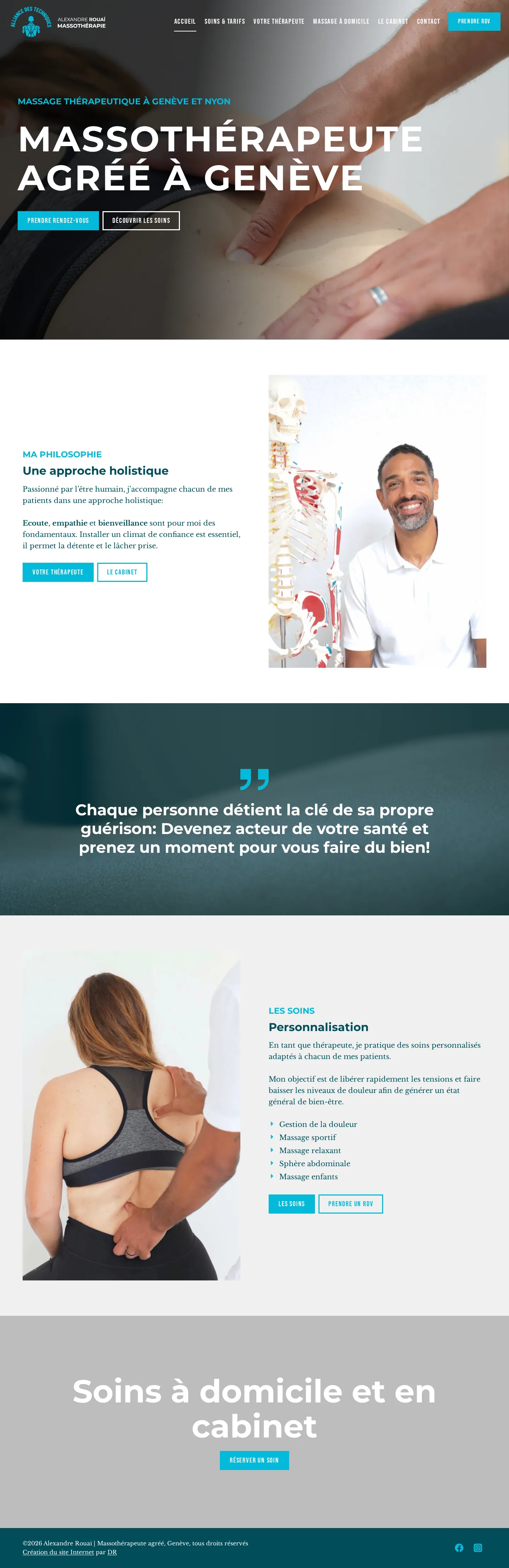 Page d’accueil complète de massage-geneve-nyon.ch